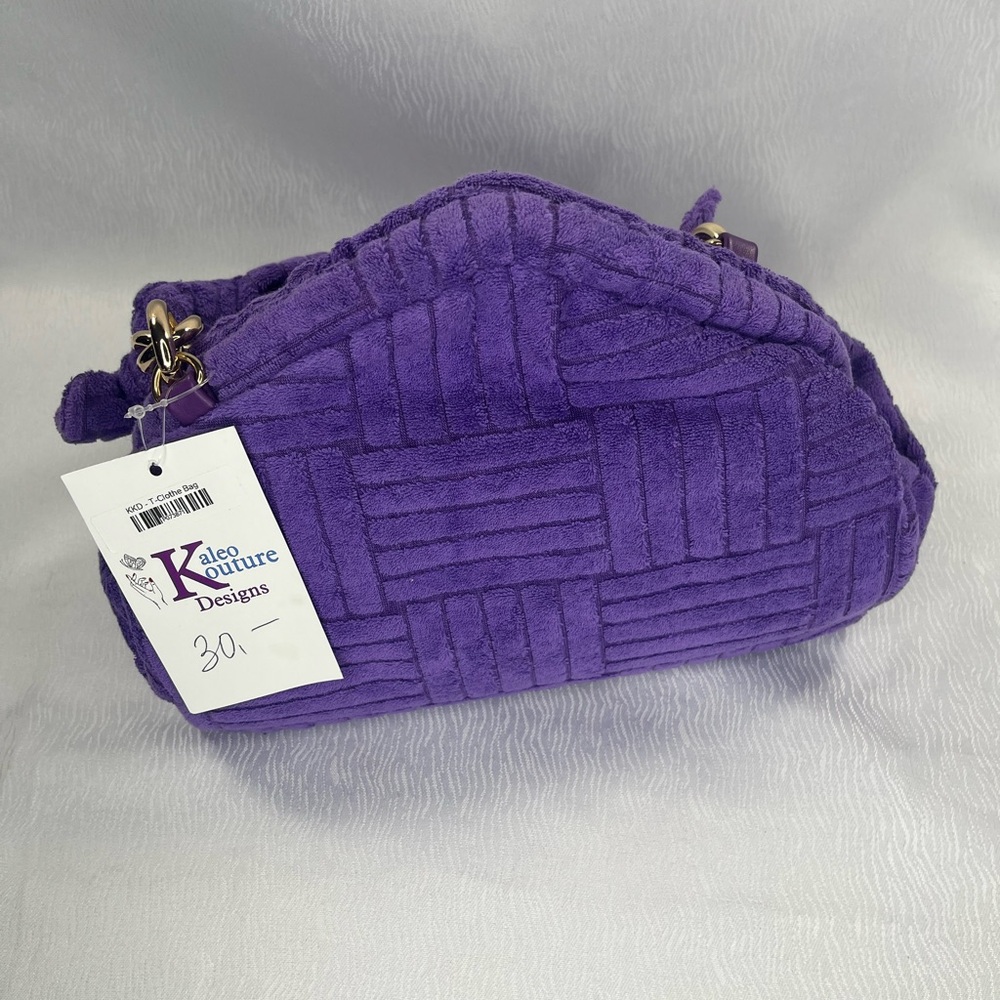 Purple Velvet Shoulder Bag by